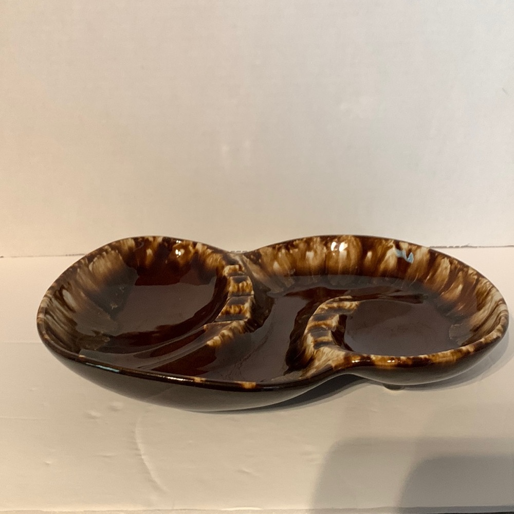 McCoy, USA,  MCM, ashtray, vintage.swirl. Browns